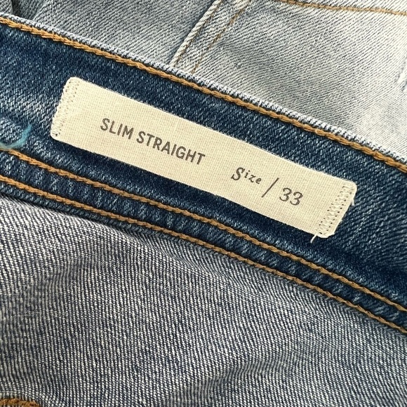 ANTHROPOLOGIE PILCRO Slim Straight Pom Pom Boho Denim Pants Sz 33 - Picture 5 of 7